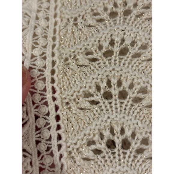 Anthropologie Kachel Shimmer Crochet Top Small - Picture 6 of 10
